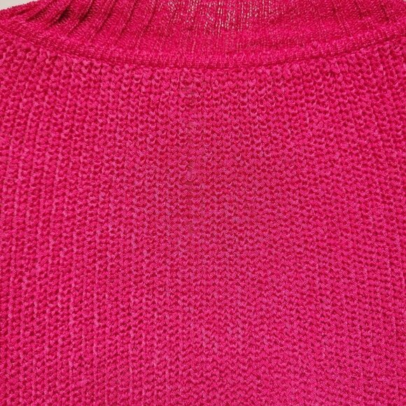 Pink  Soft Feel Sweater Poncho Shrug Short Sleeve Top - Picture 4 of 12